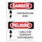 Signmission Safety Sign, OSHA Danger, 10" Height, Rigid Plastic, Underground Live Wire Spanish OS-DS-P-710-VS-1600 - alternate 1
